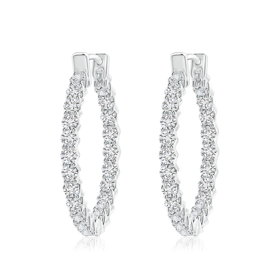 1.75mm HSI2 Diamond Inside Out Eternity Hoop Earrings in P950 Platinum 