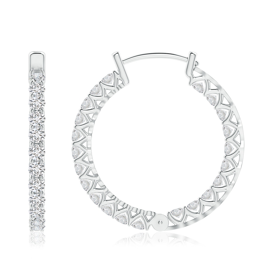 1.75mm HSI2 Diamond Inside Out Eternity Hoop Earrings in P950 Platinum side-1
