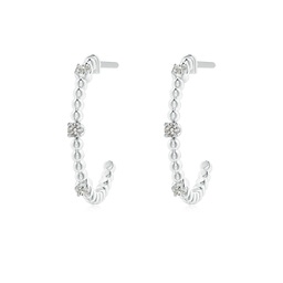 Fashion White Gold Diamond Earrings
