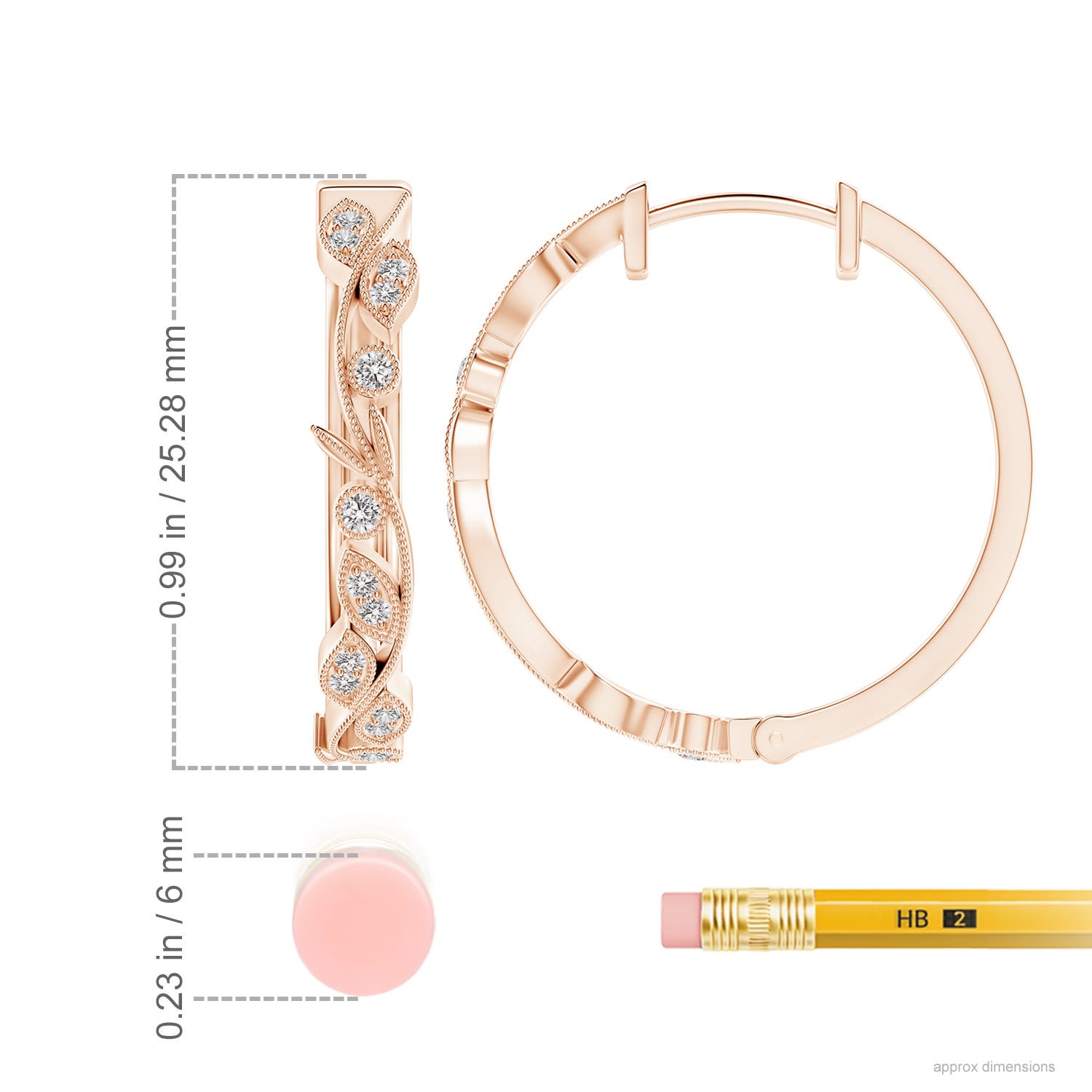 I-J, I1-I2 / 0.25 CT / 14 KT Rose Gold