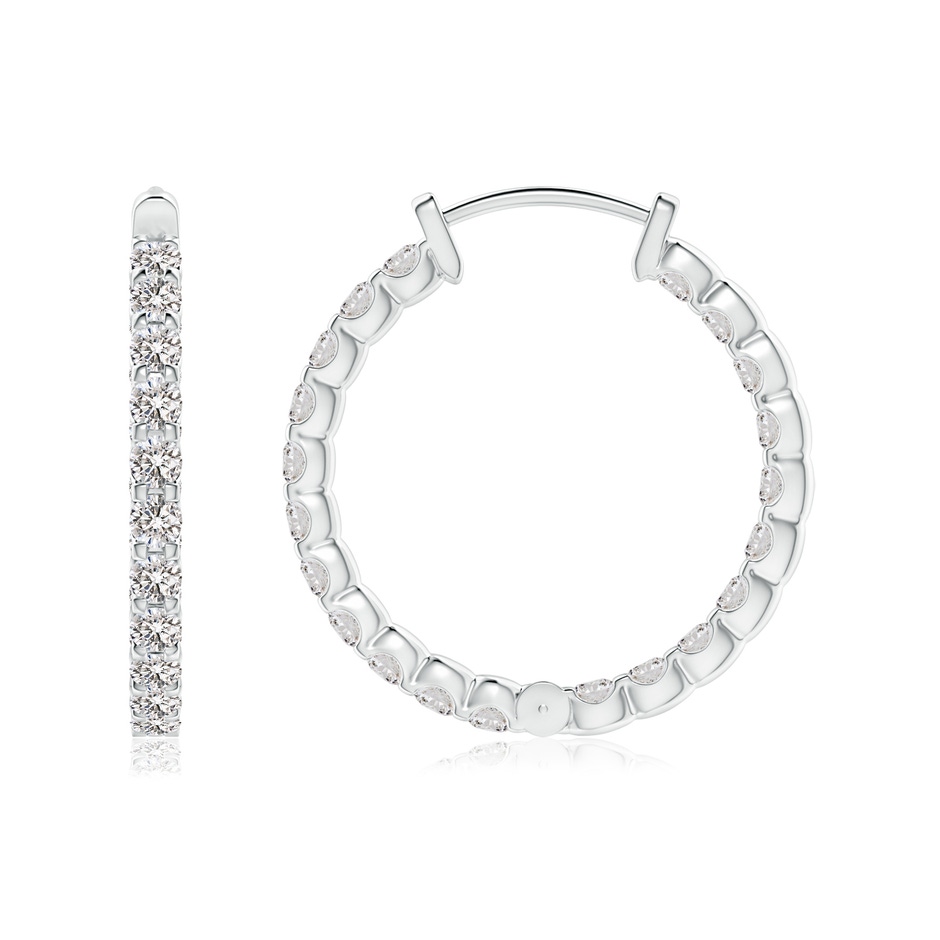 1.75mm IJI1I2 Prong-Set Diamond Inside Out Hoop Earrings in P950 Platinum side 199