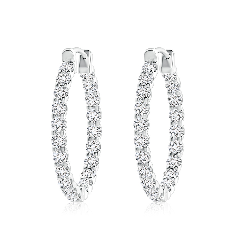 2.7mm HSI2 Prong-Set Diamond Inside Out Hoop Earrings in P950 Platinum 