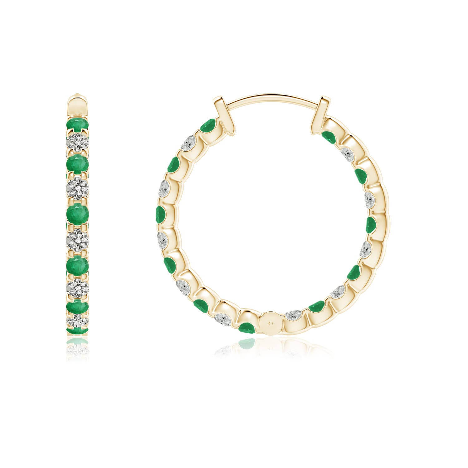 A - Emerald / 0.72 CT / 14 KT Yellow Gold