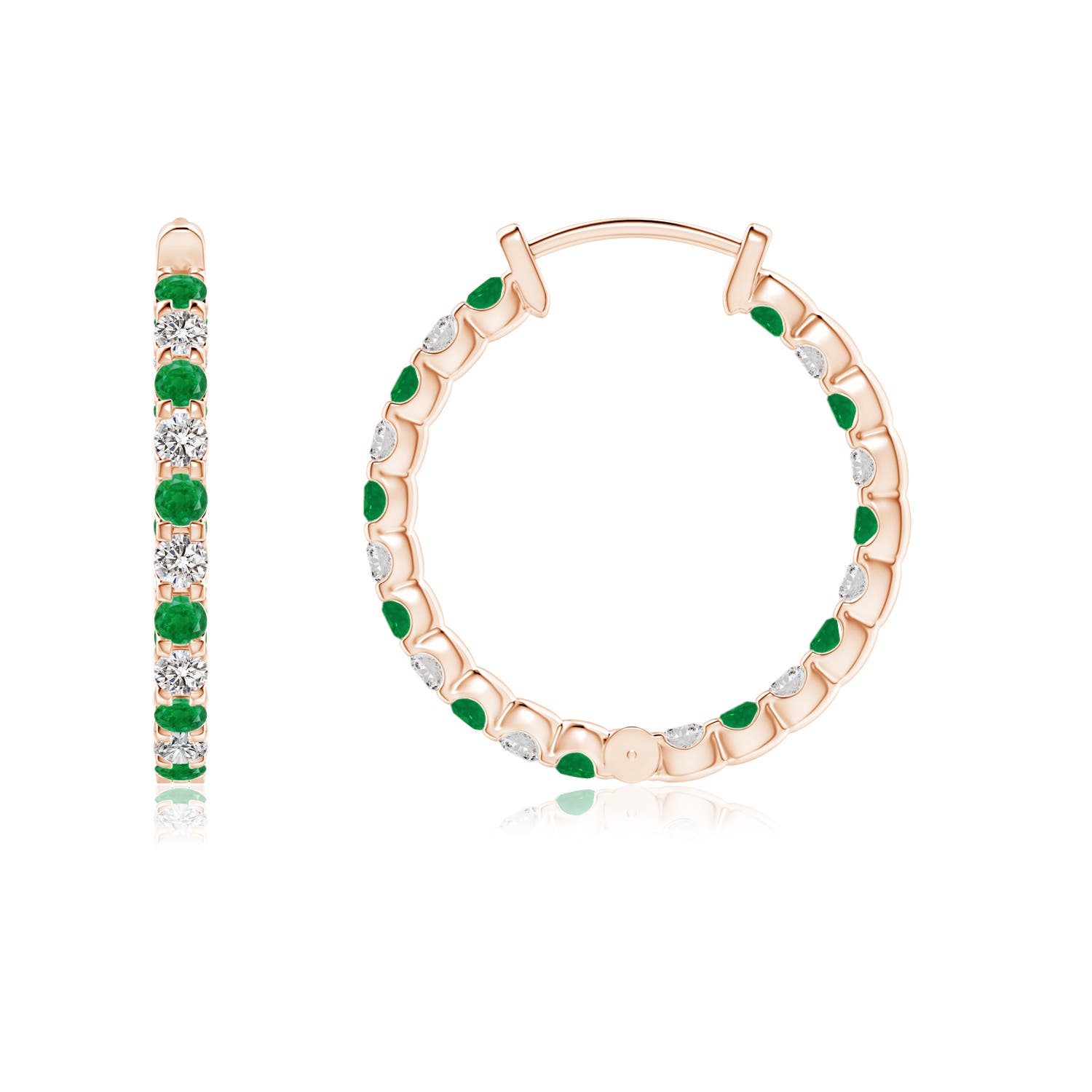 AA - Emerald / 0.72 CT / 14 KT Rose Gold