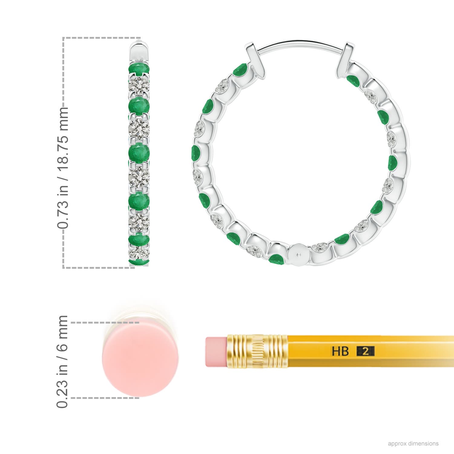 A - Emerald / 0.99 CT / 14 KT White Gold