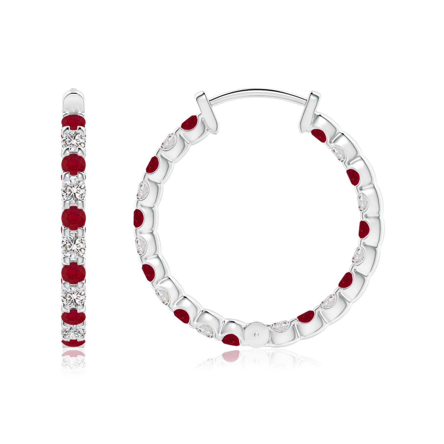 AA - Ruby / 1.19 CT / 14 KT White Gold