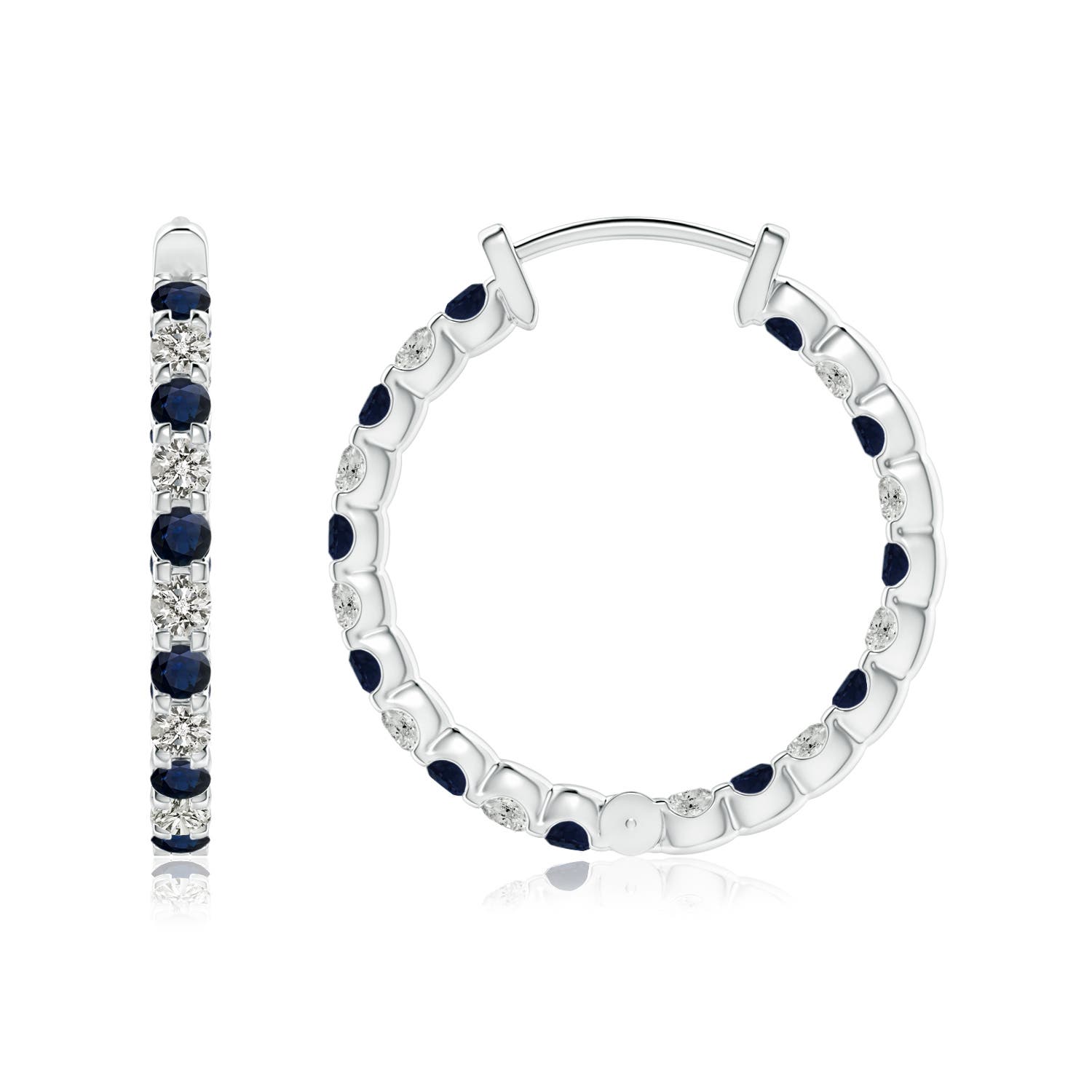 A - Blue Sapphire / 1.08 CT / 14 KT White Gold