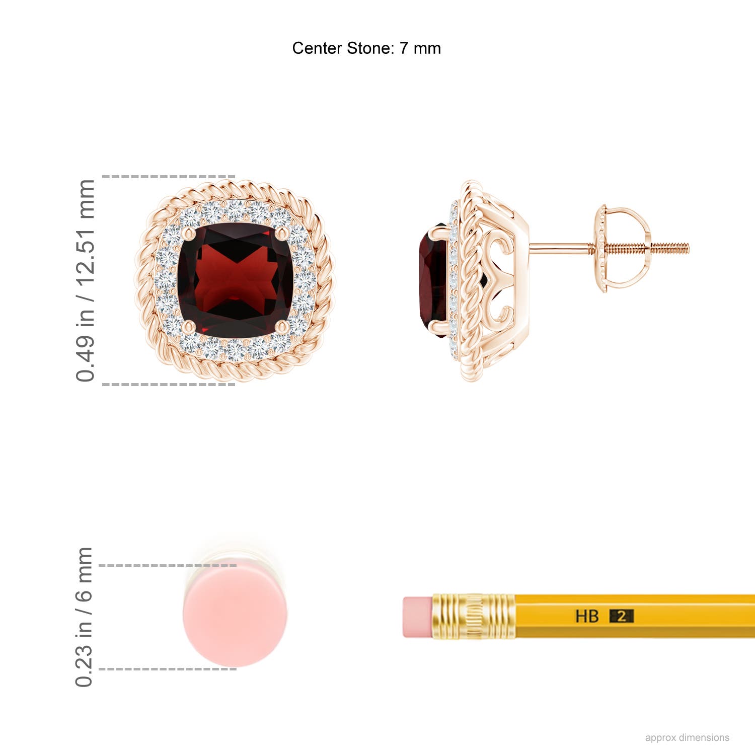 AA - Garnet / 3.1 CT / 14 KT Rose Gold