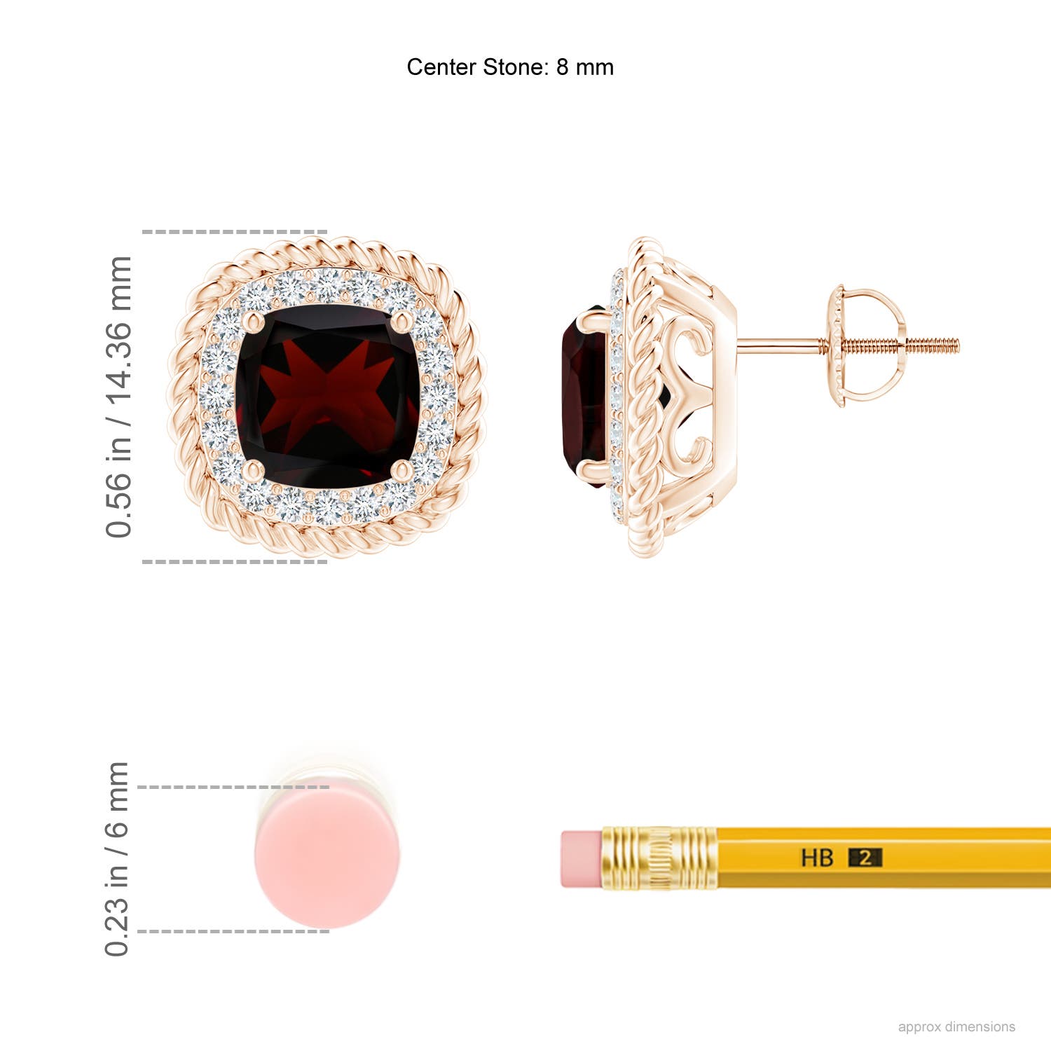 A - Garnet / 5.56 CT / 14 KT Rose Gold