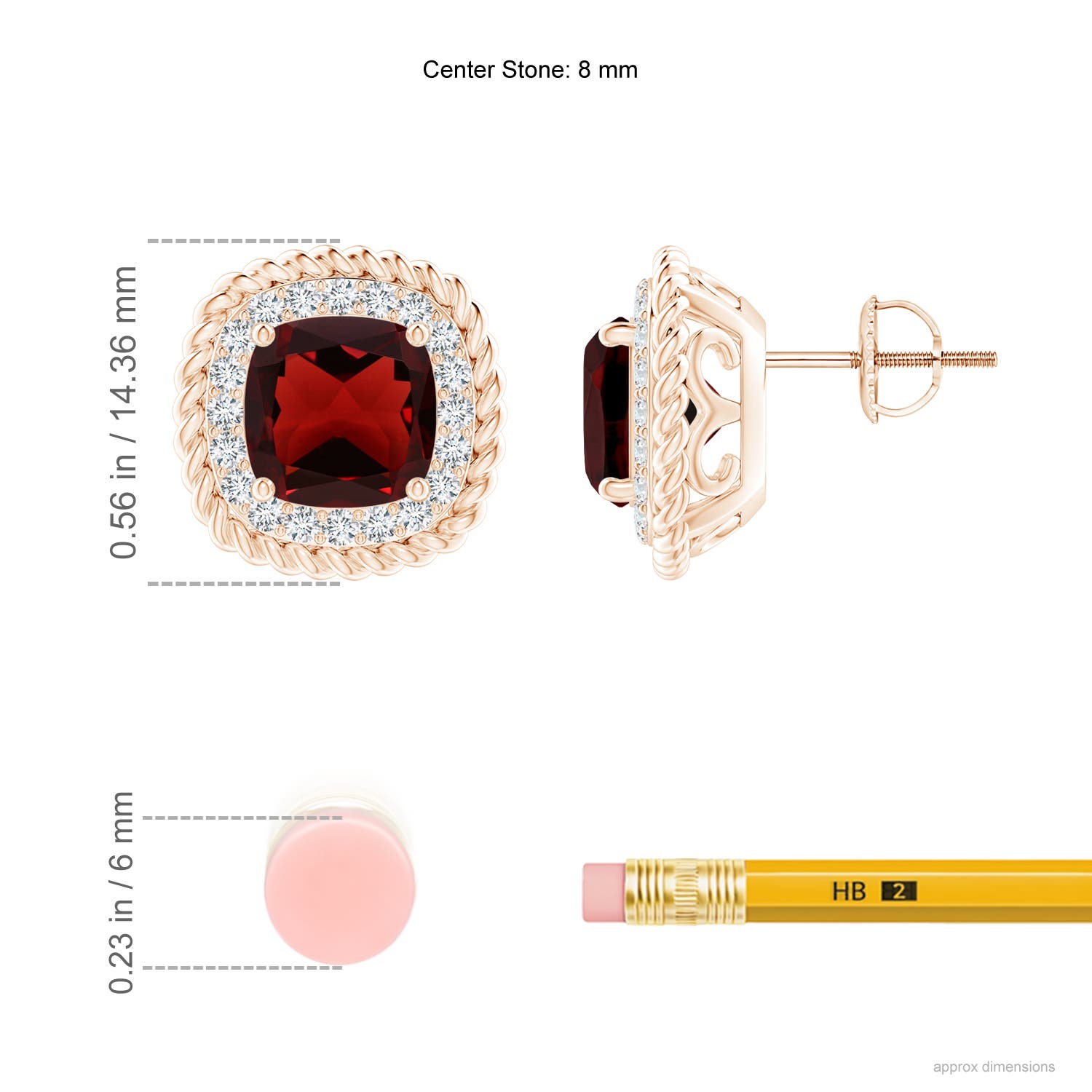 AAA - Garnet / 5.56 CT / 14 KT Rose Gold