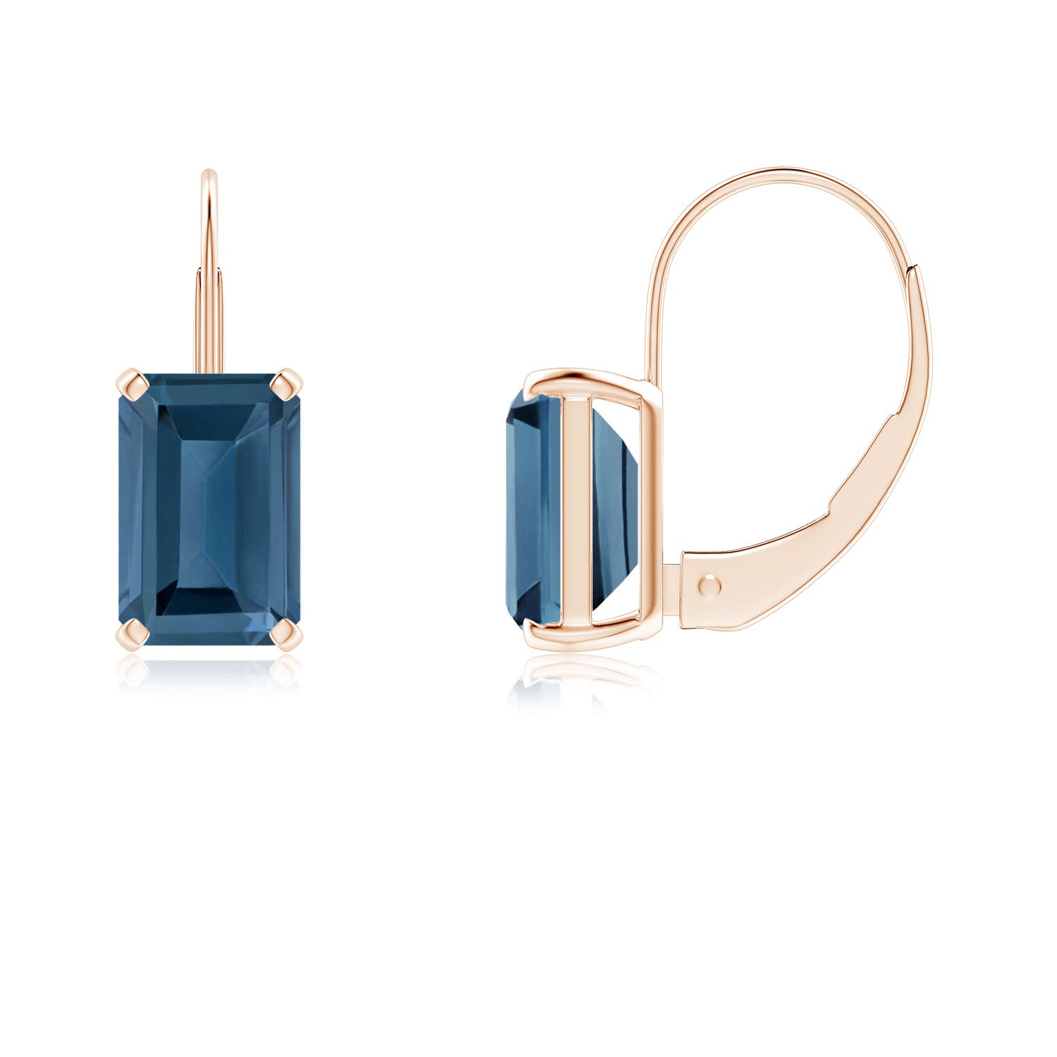 A - London Blue Topaz / 1.3 CT / 14 KT Rose Gold