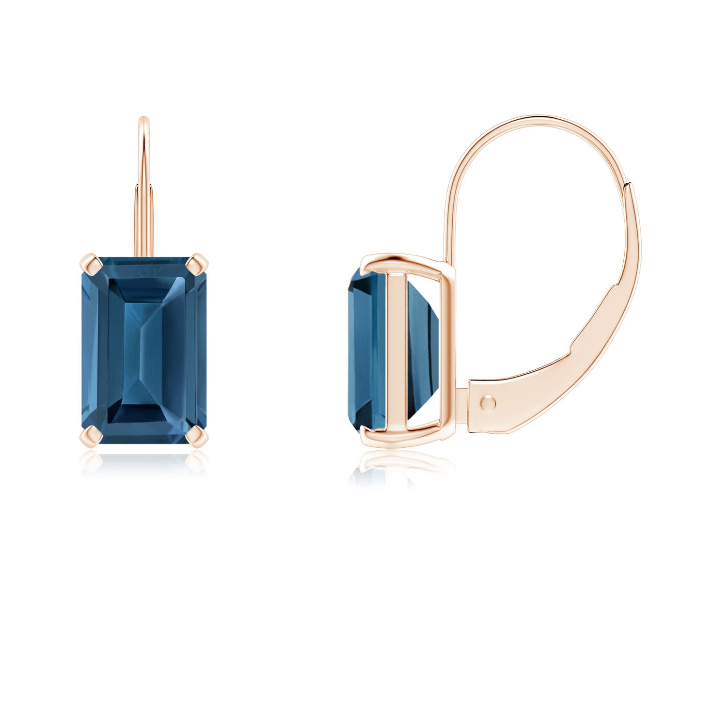 AA - London Blue Topaz / 1.3 CT / 14 KT Rose Gold