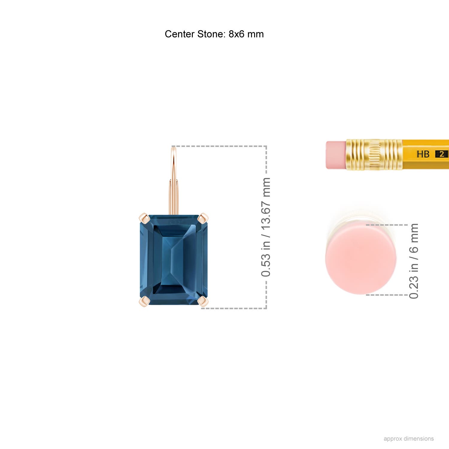 AA - London Blue Topaz / 3.9 CT / 14 KT Rose Gold