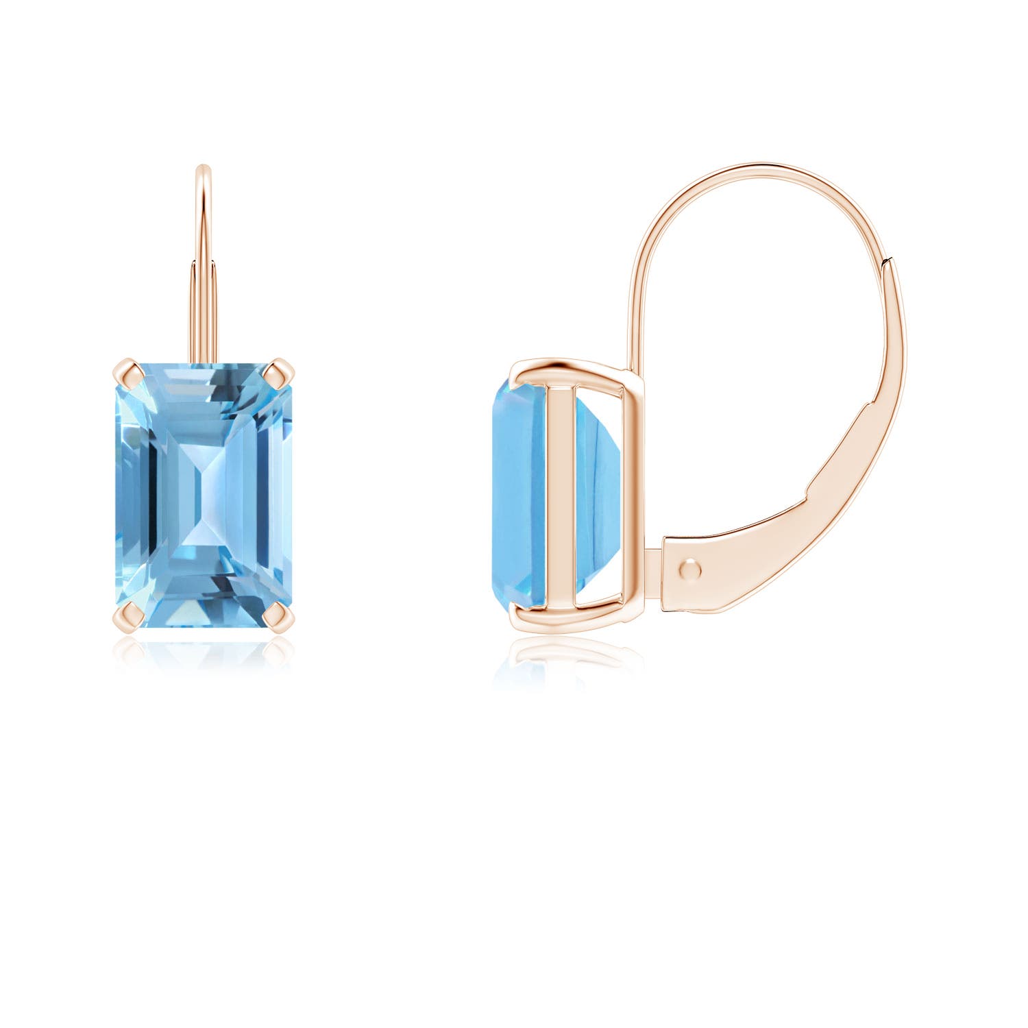 A - Swiss Blue Topaz / 1.3 CT / 14 KT Rose Gold