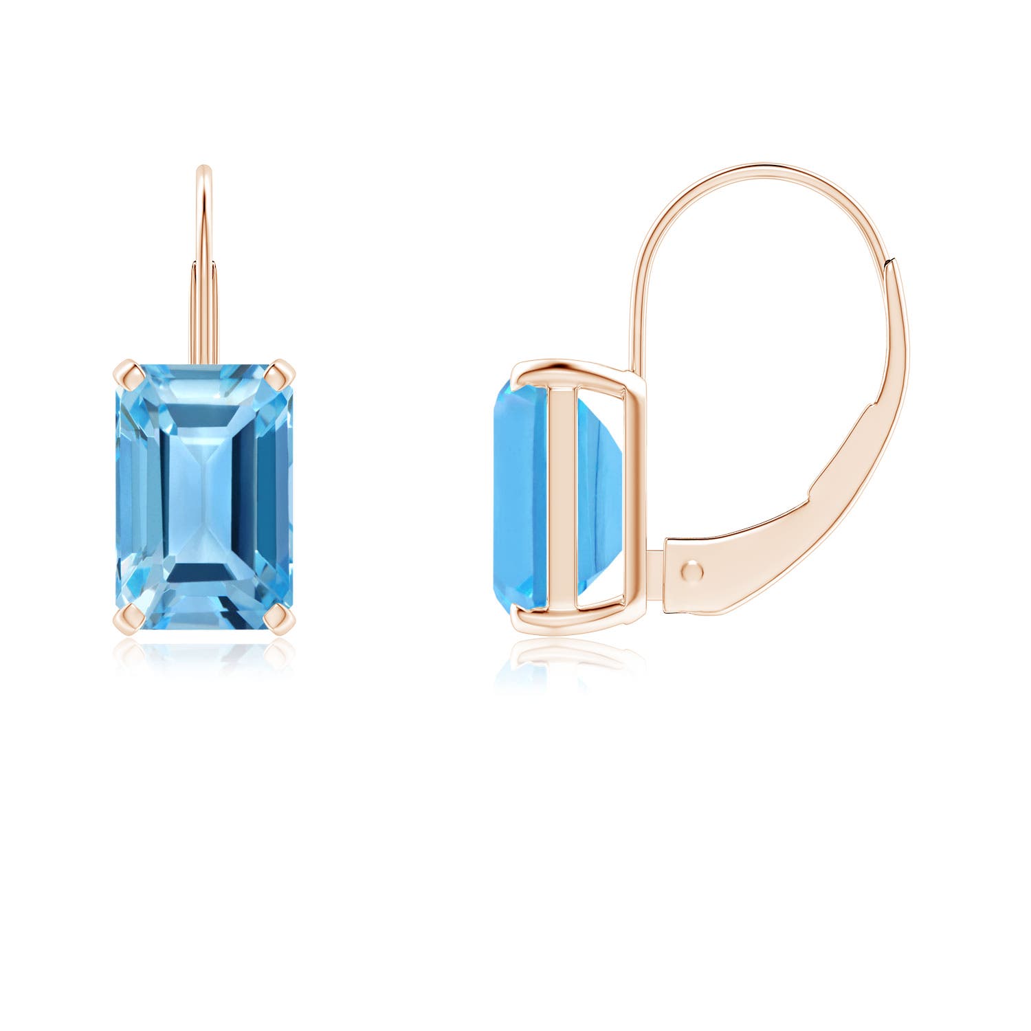 AA - Swiss Blue Topaz / 1.3 CT / 14 KT Rose Gold