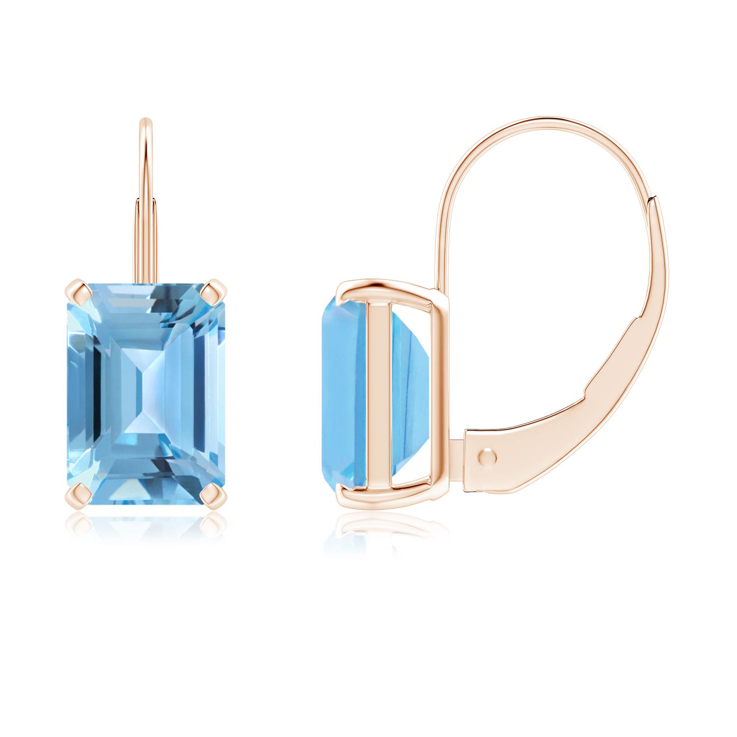 A - Swiss Blue Topaz / 2.4 CT / 14 KT Rose Gold