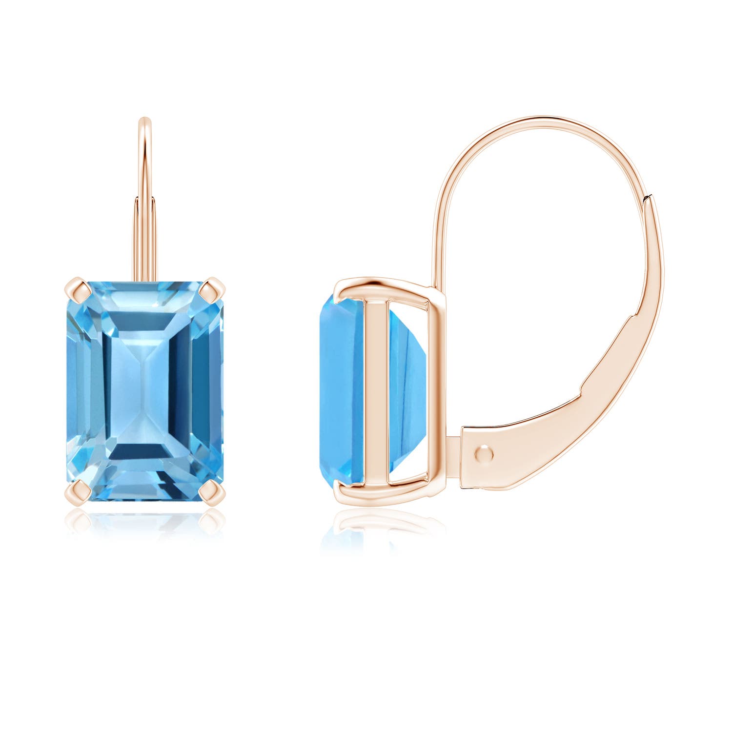 AA - Swiss Blue Topaz / 2.4 CT / 14 KT Rose Gold