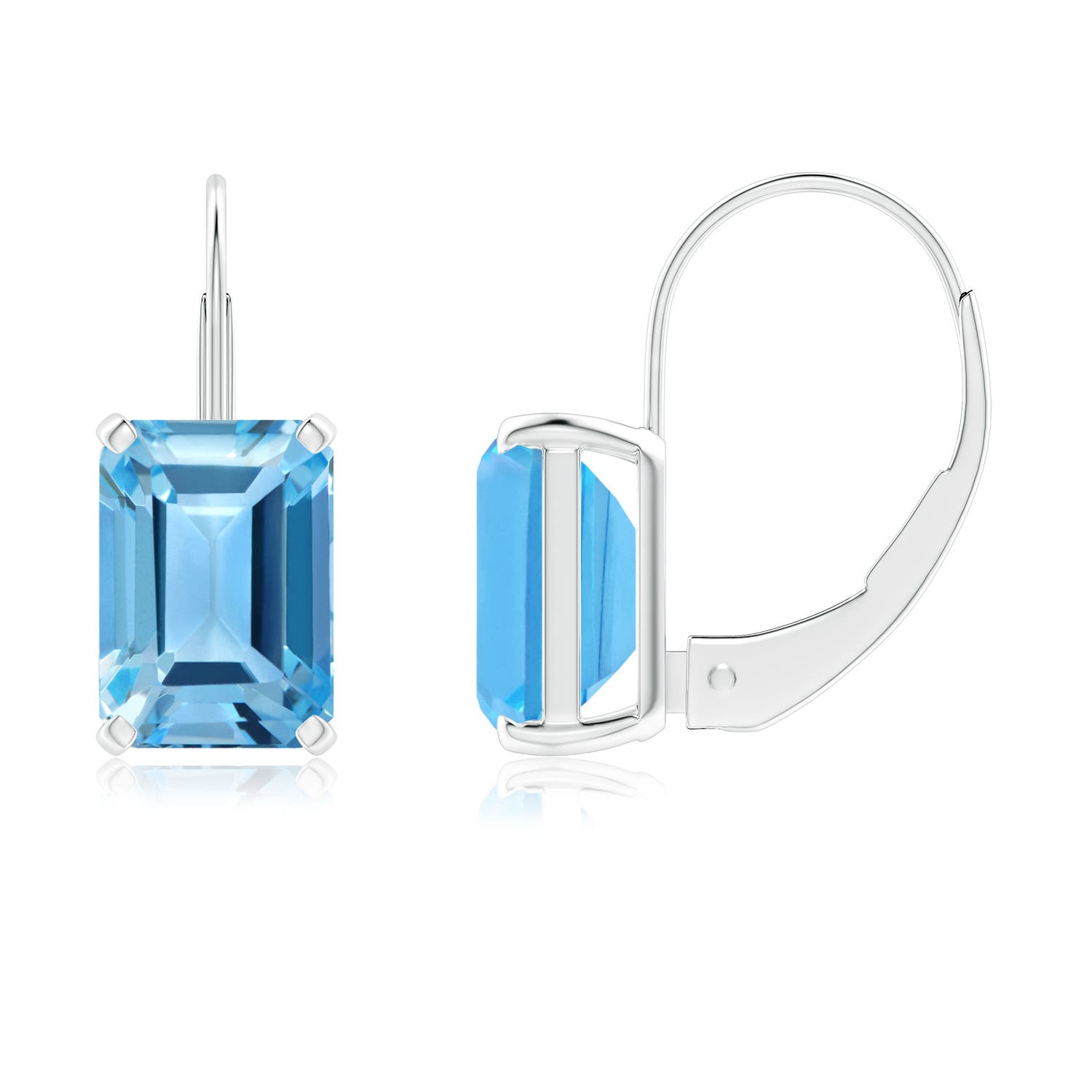 AA - Swiss Blue Topaz / 2.4 CT / 14 KT White Gold