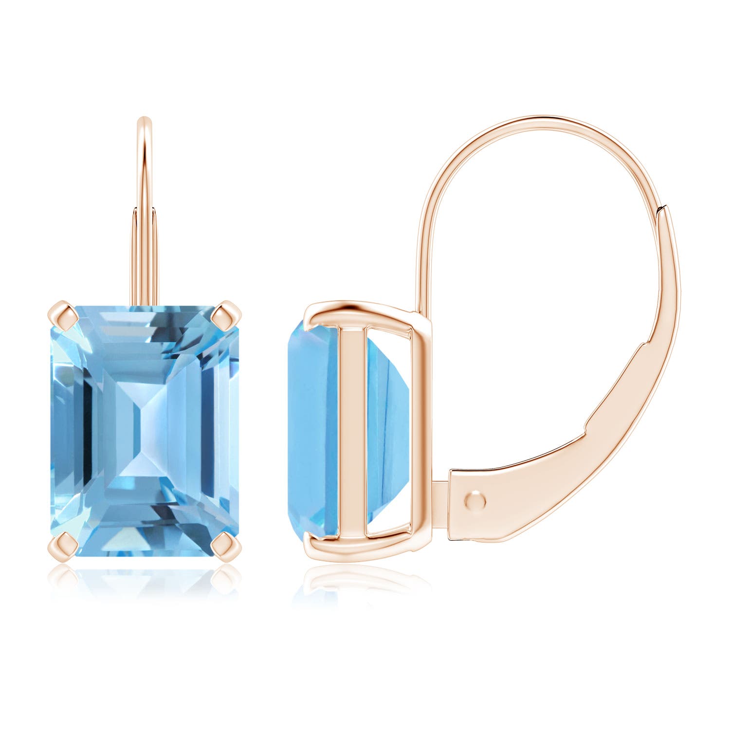 A - Swiss Blue Topaz / 3.9 CT / 14 KT Rose Gold