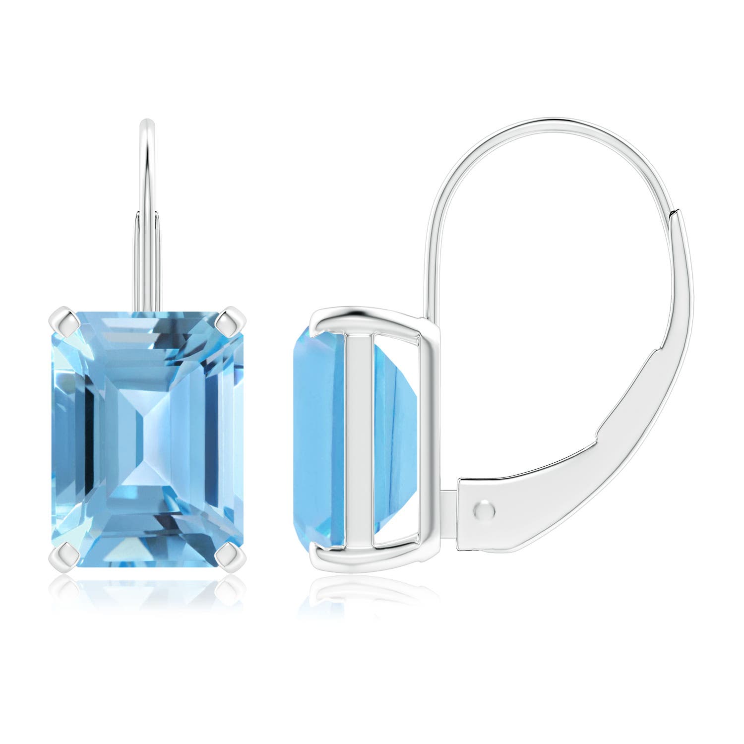 A - Swiss Blue Topaz / 3.9 CT / 14 KT White Gold