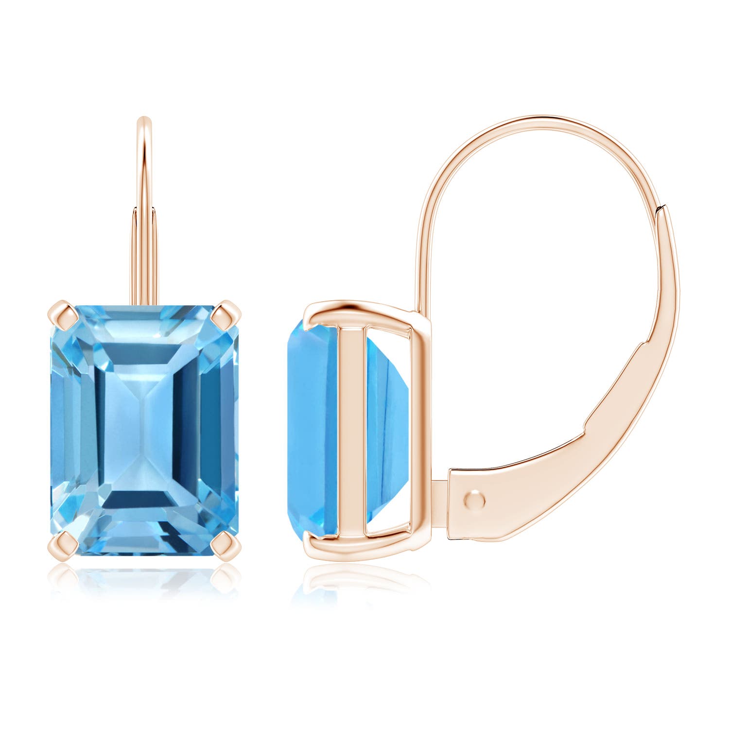 AA - Swiss Blue Topaz / 3.9 CT / 14 KT Rose Gold