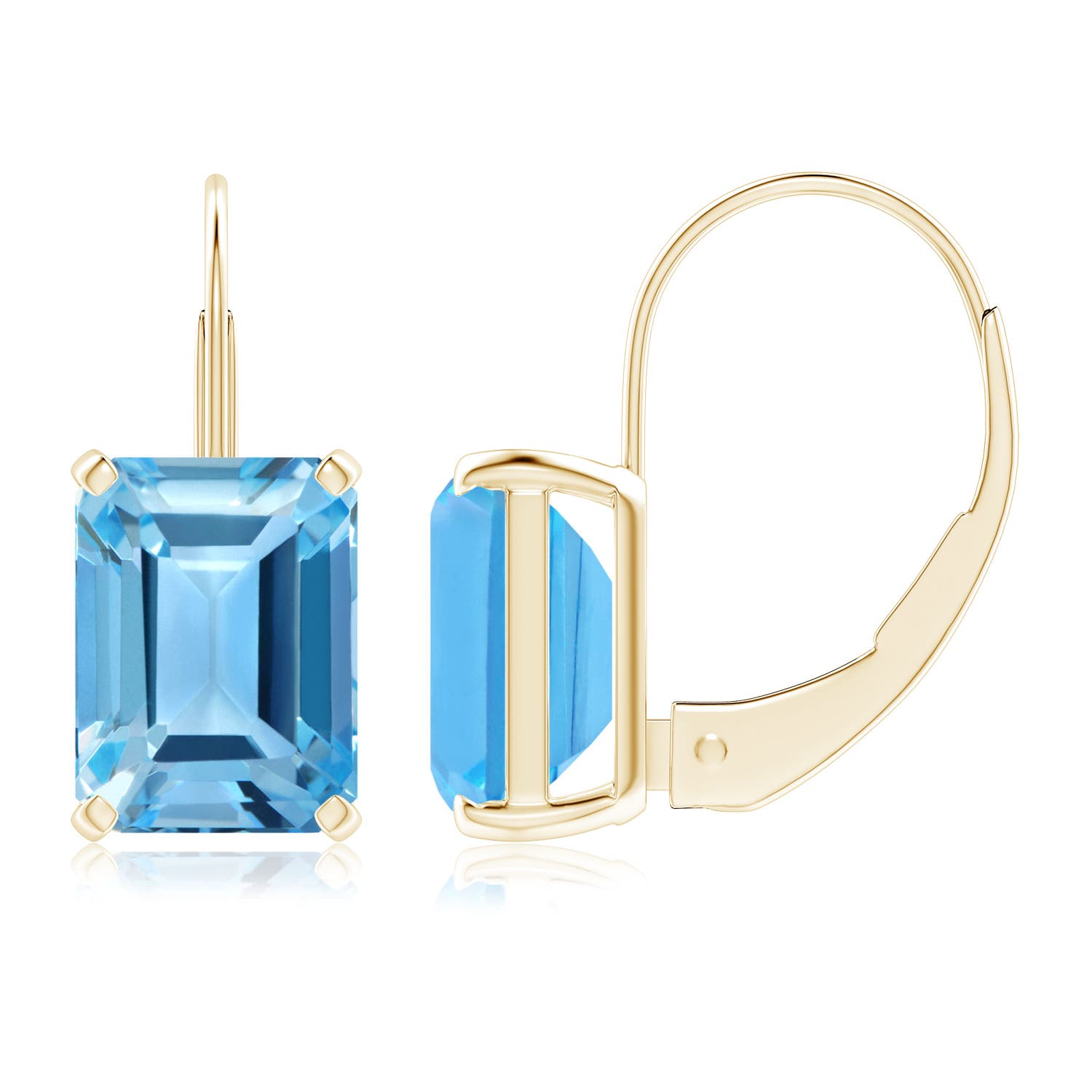 AA - Swiss Blue Topaz / 3.9 CT / 14 KT Yellow Gold