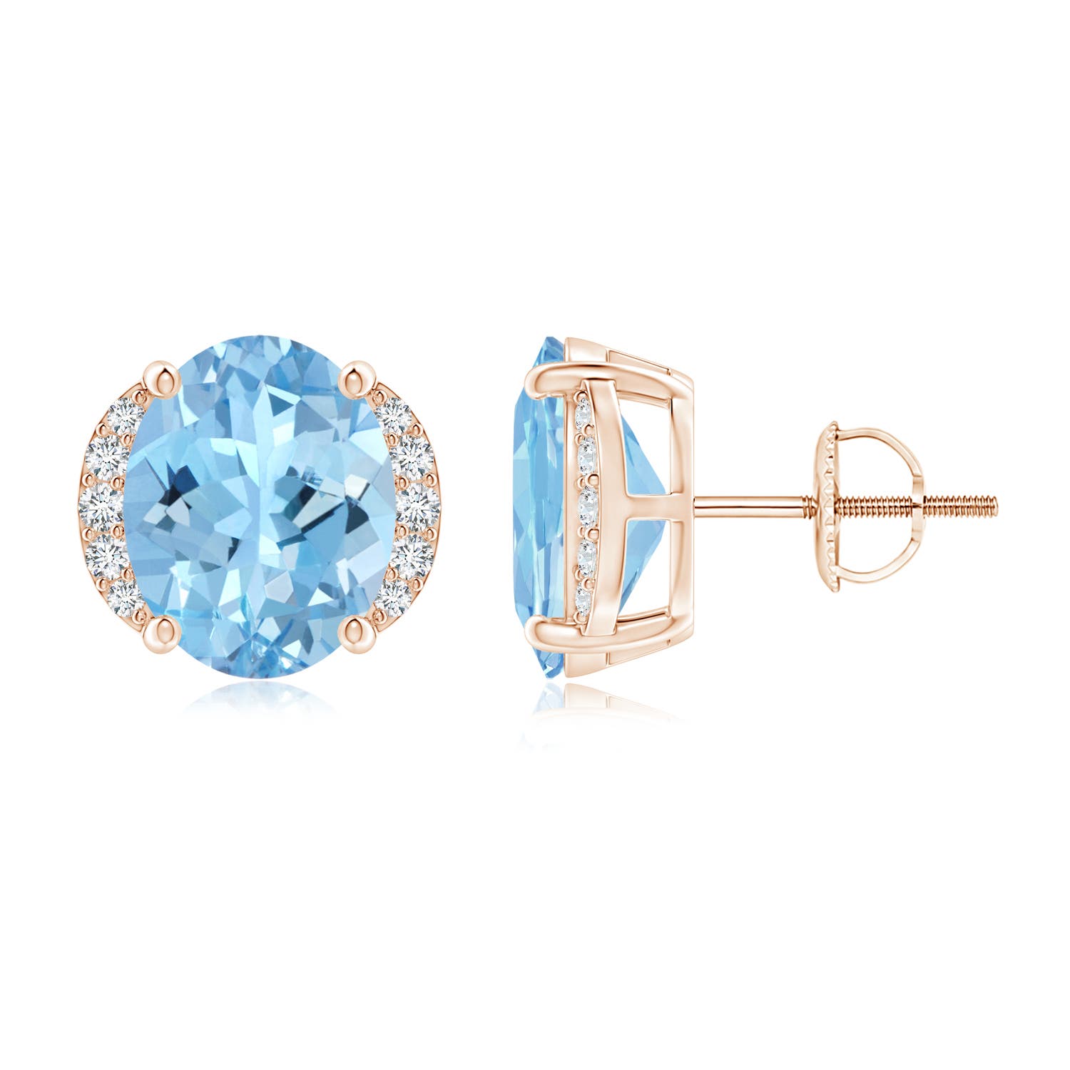 AAAA - Aquamarine / 4.51 CT / 14 KT Rose Gold