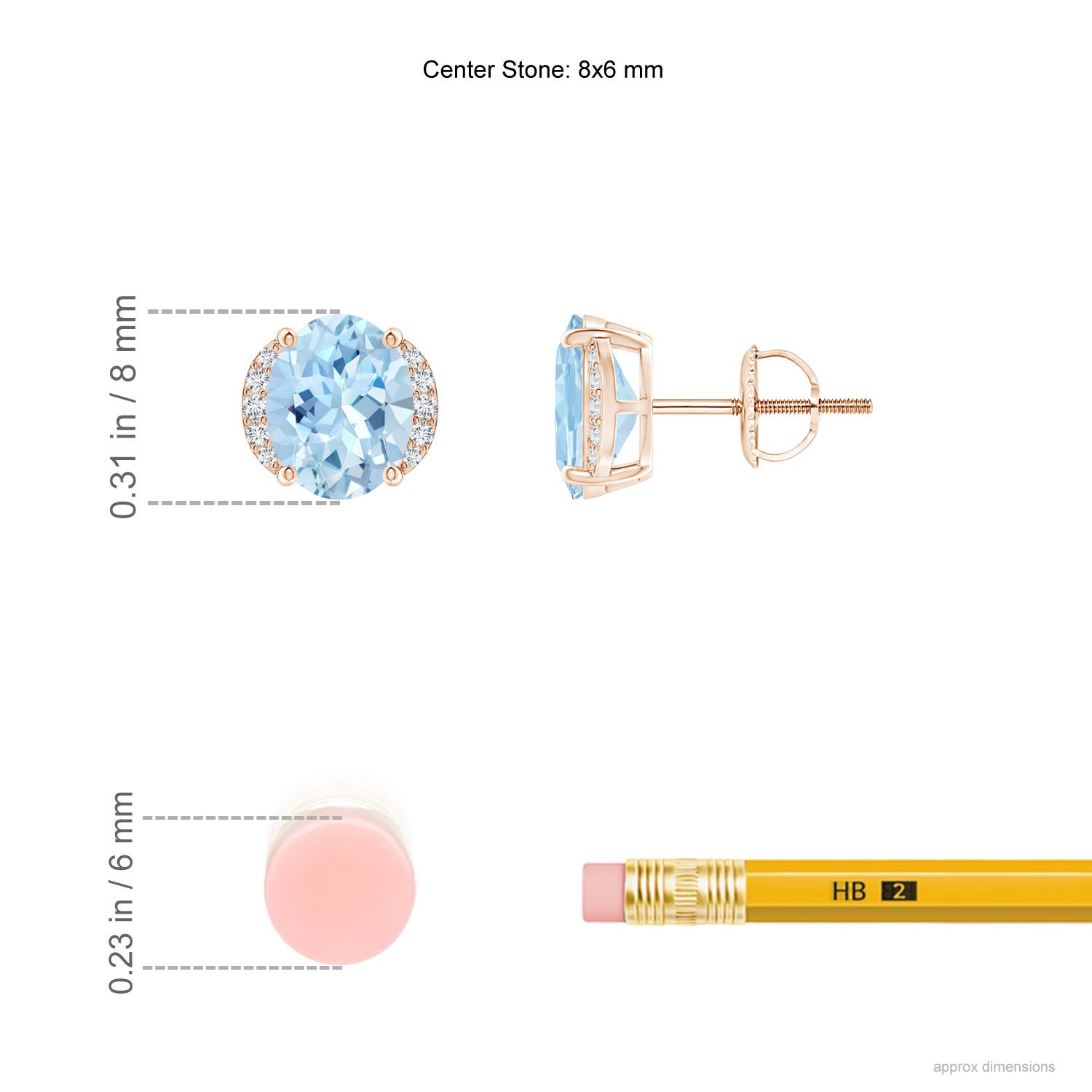 AAA - Aquamarine / 2.05 CT / 14 KT Rose Gold