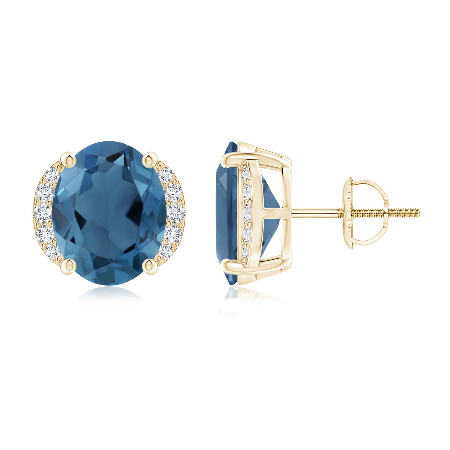 A - London Blue Topaz / 6.61 CT / 14 KT Yellow Gold