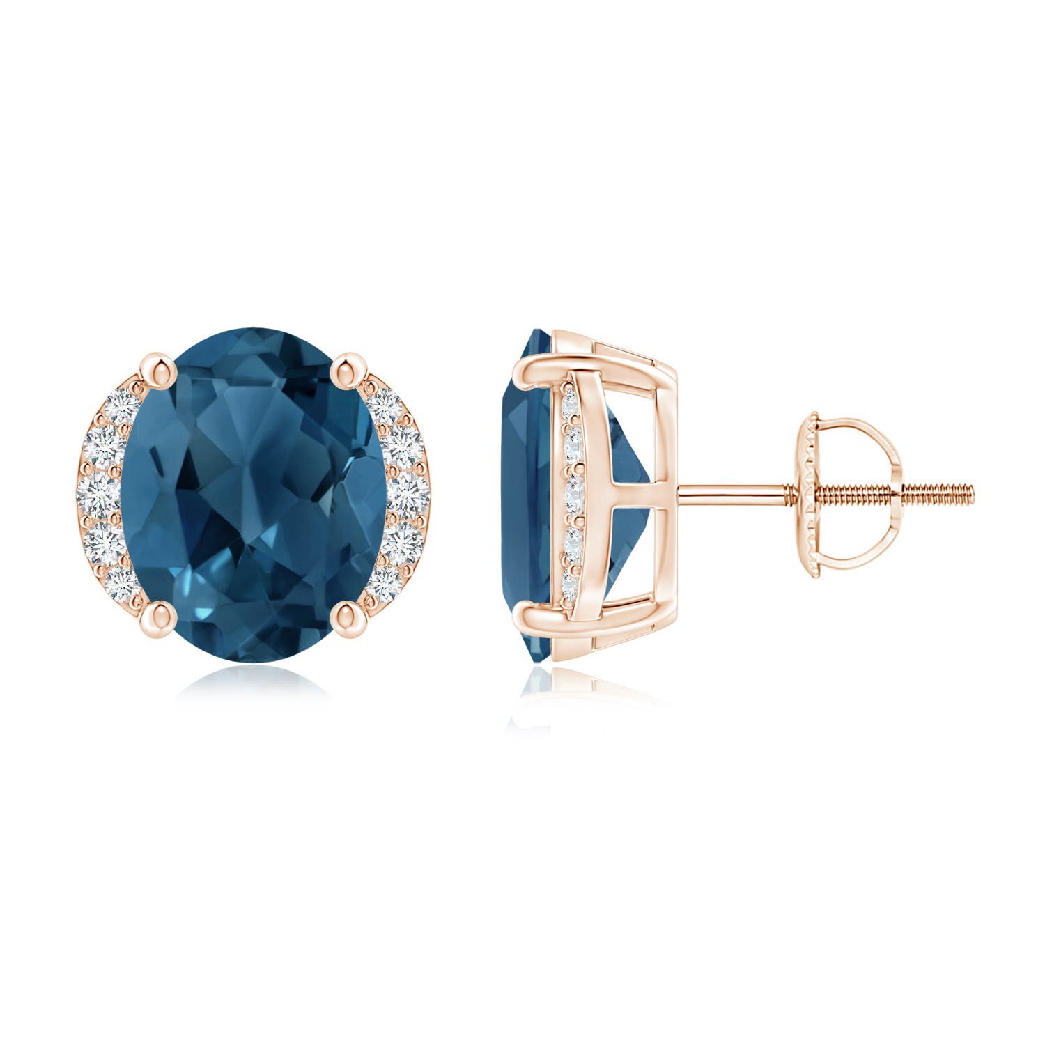 AA - London Blue Topaz / 6.61 CT / 14 KT Rose Gold