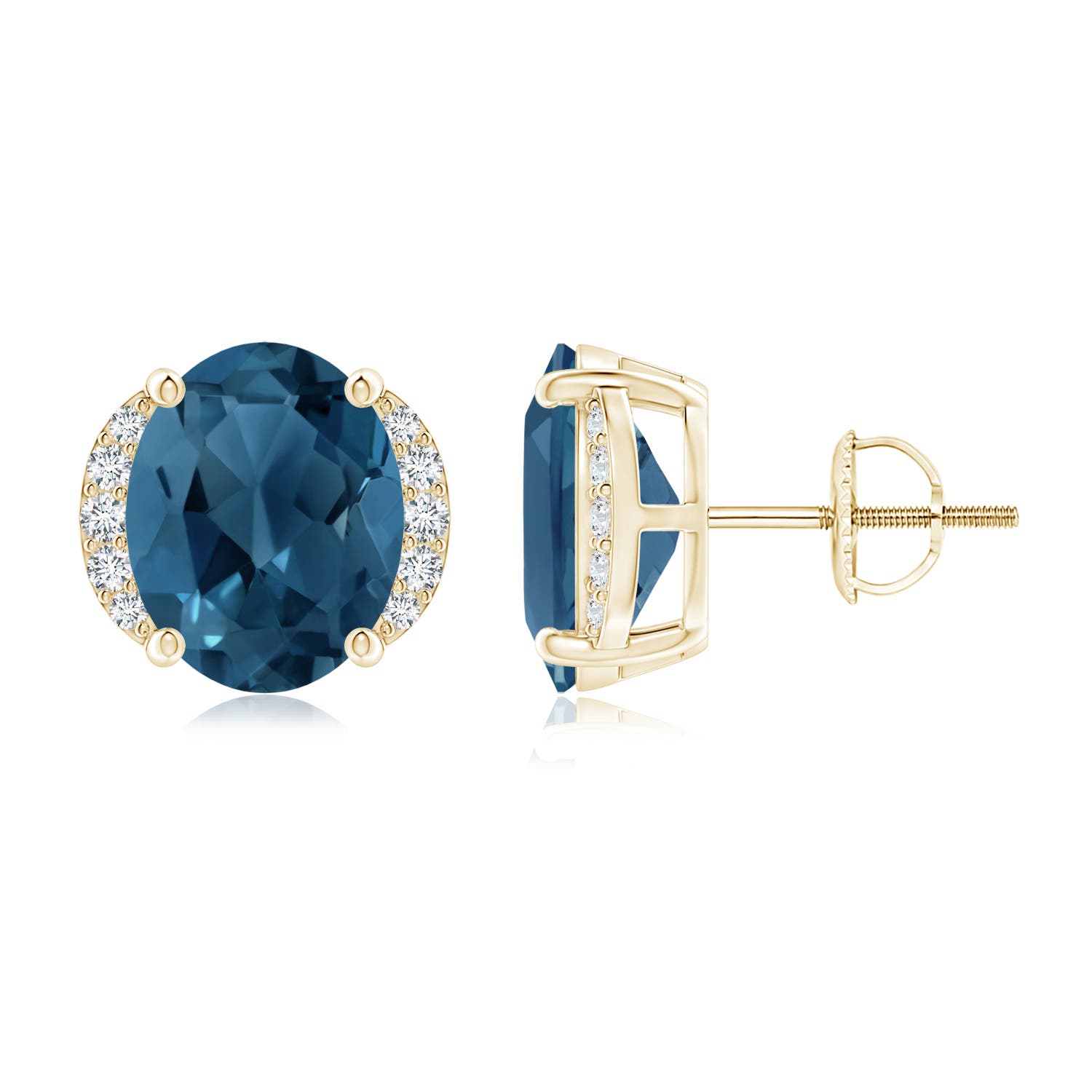 AA - London Blue Topaz / 6.61 CT / 14 KT Yellow Gold