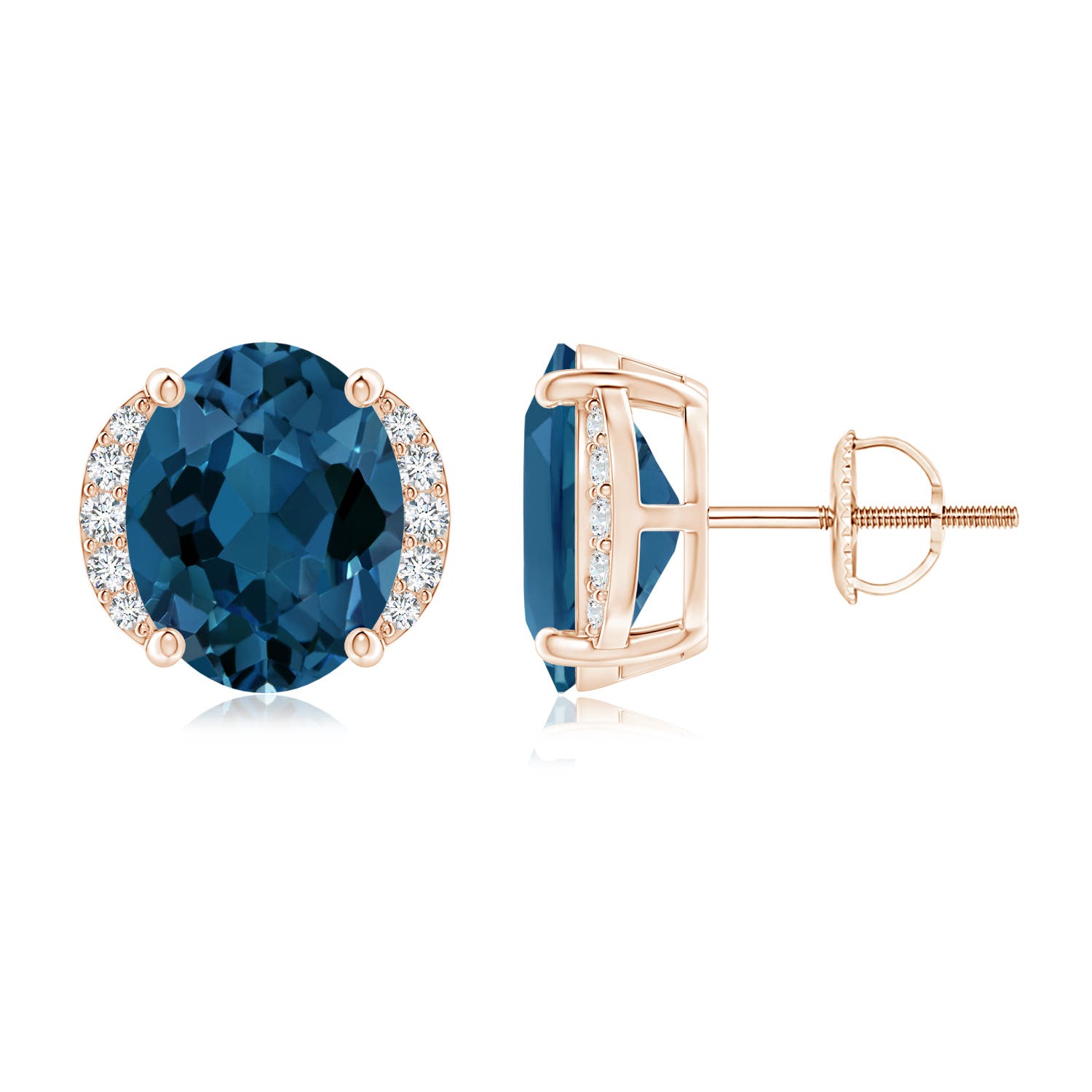 AAA - London Blue Topaz / 6.61 CT / 14 KT Rose Gold