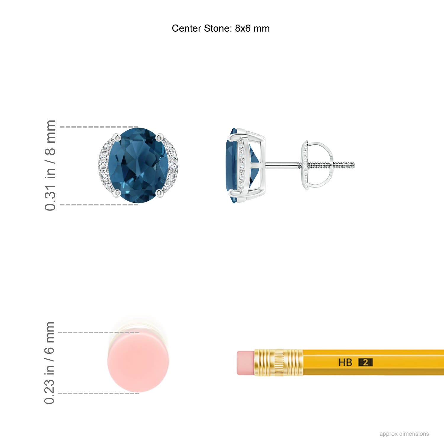 AA - London Blue Topaz / 3.05 CT / 14 KT White Gold