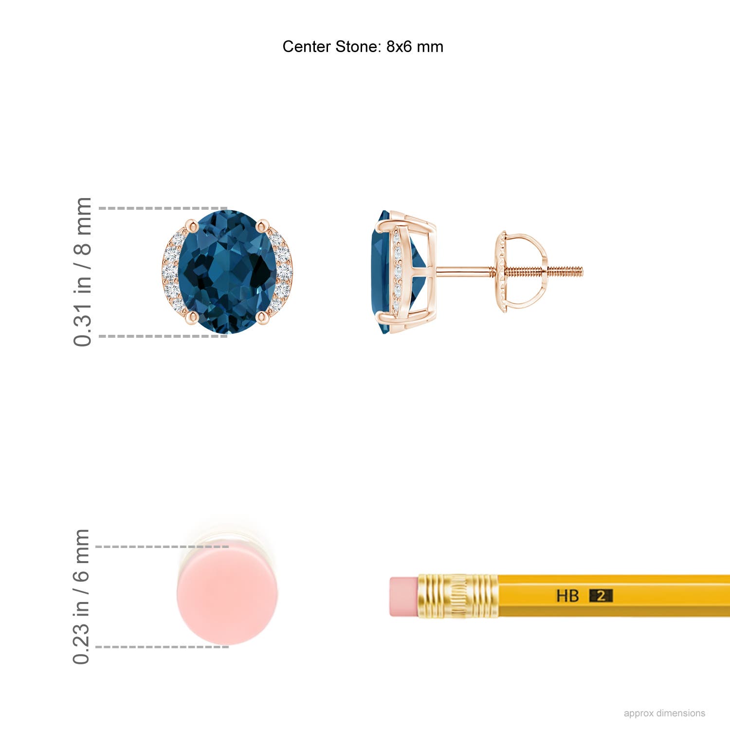 AAA - London Blue Topaz / 3.05 CT / 14 KT Rose Gold