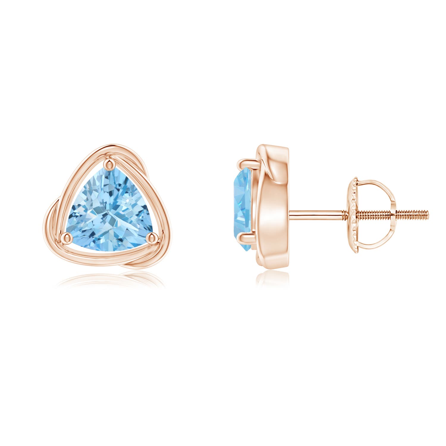 AAAA - Aquamarine / 1.2 CT / 14 KT Rose Gold