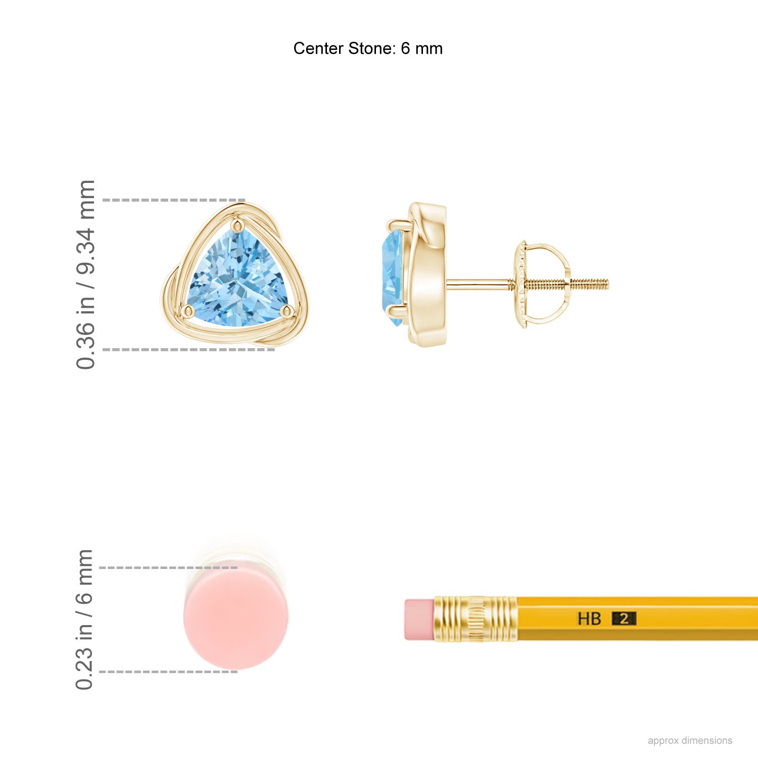 AAAA - Aquamarine / 1.2 CT / 14 KT Yellow Gold