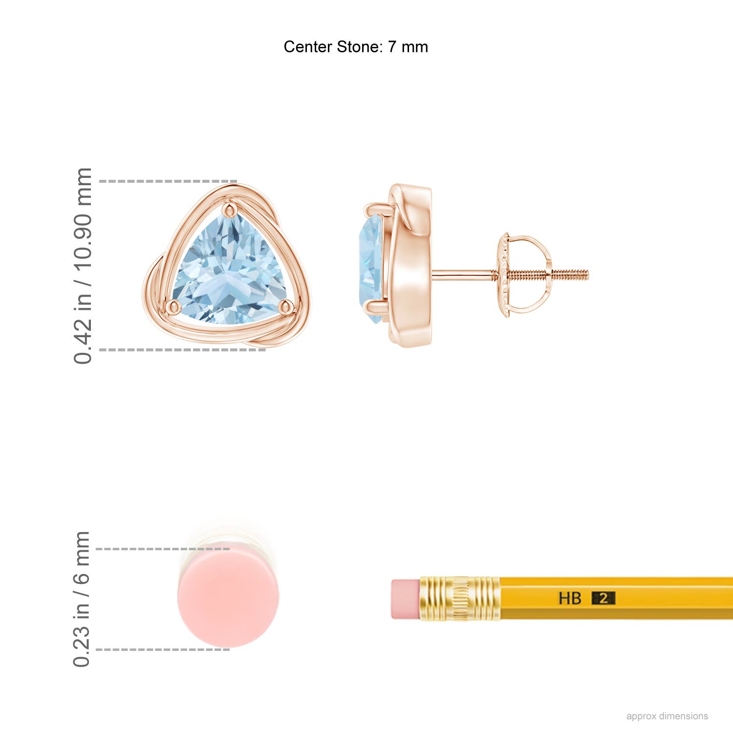 AA - Aquamarine / 2 CT / 14 KT Rose Gold