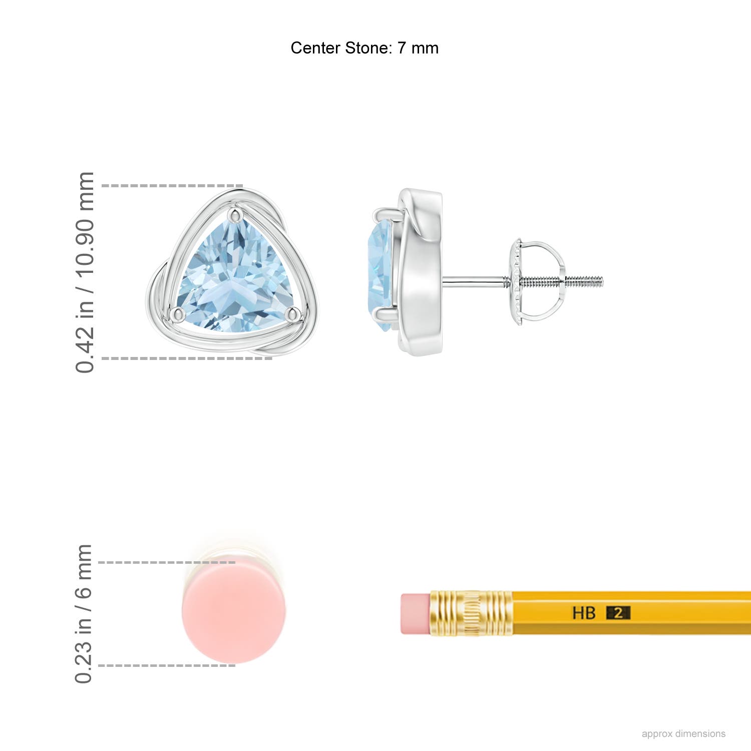 AA - Aquamarine / 2 CT / 14 KT White Gold