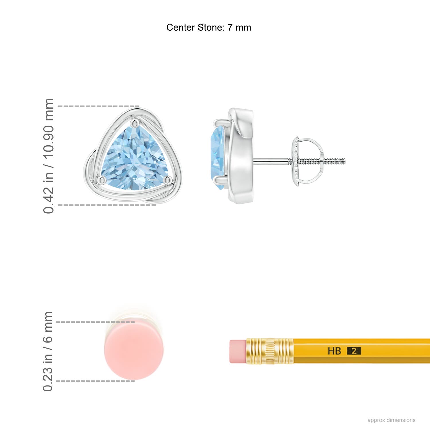 AAA - Aquamarine / 2 CT / 14 KT White Gold