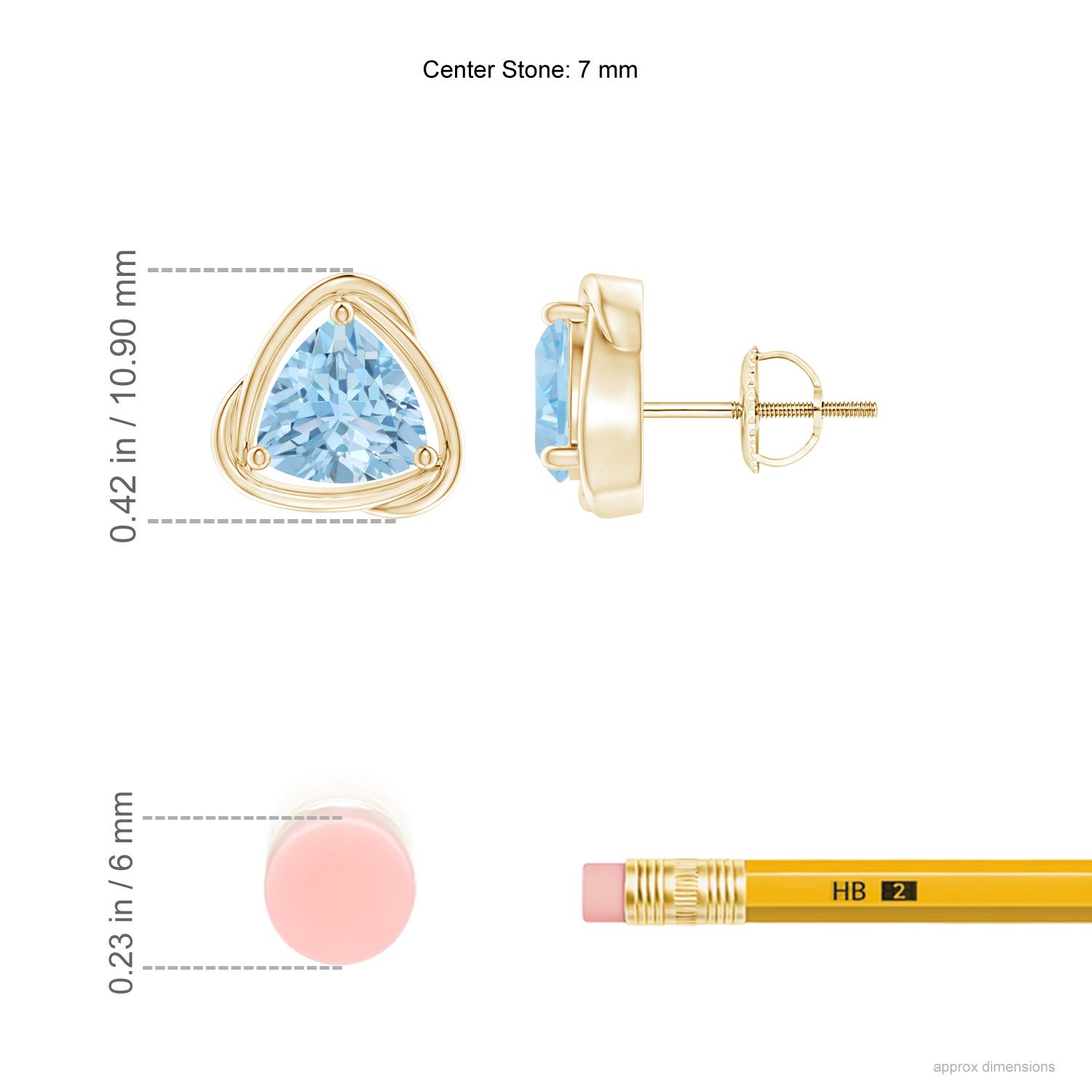 AAA - Aquamarine / 2 CT / 14 KT Yellow Gold