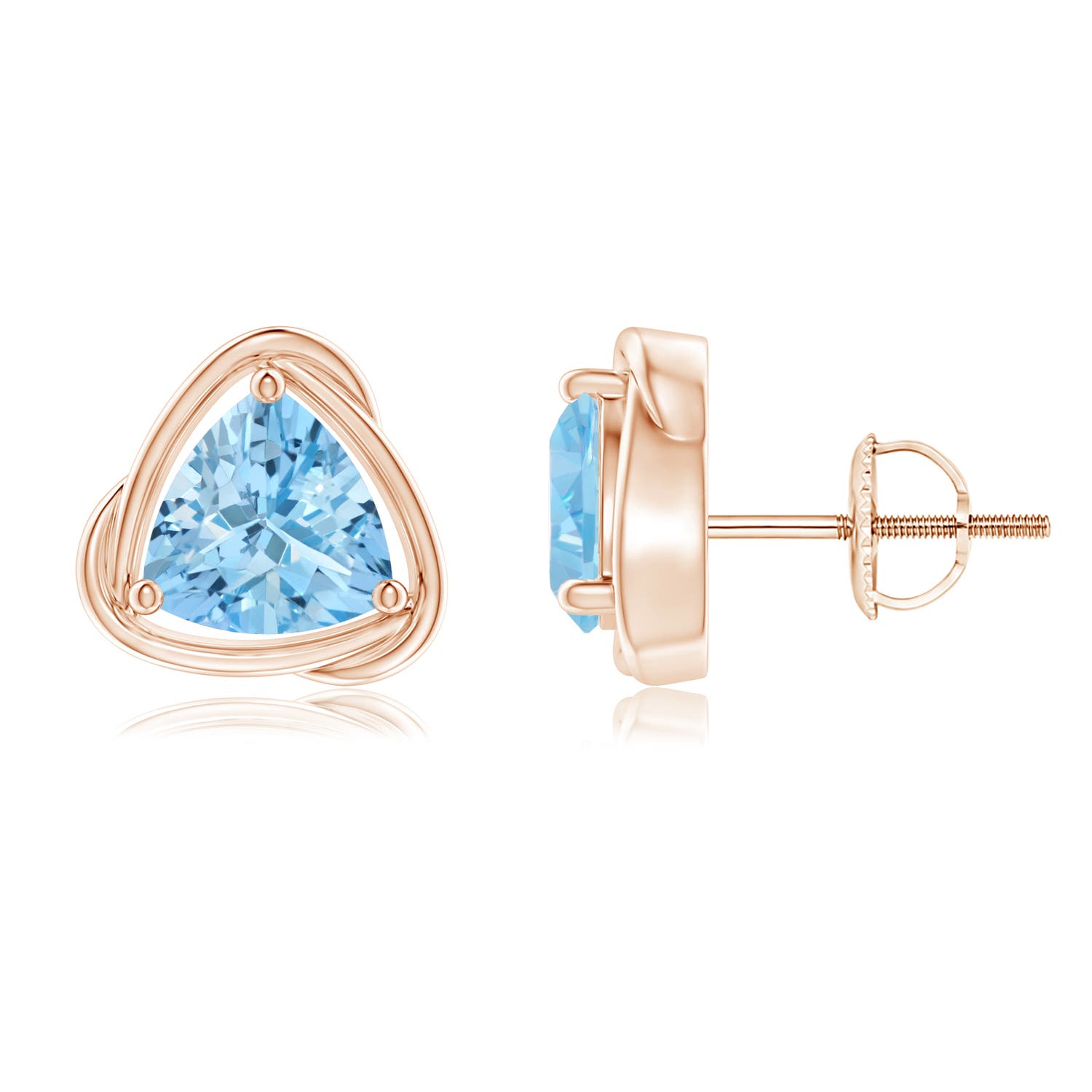 AAAA - Aquamarine / 2 CT / 14 KT Rose Gold