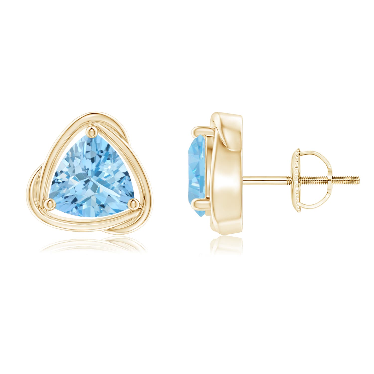 AAAA - Aquamarine / 2 CT / 14 KT Yellow Gold