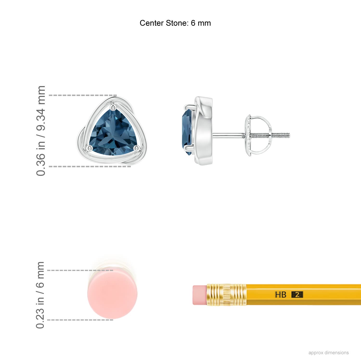 A - London Blue Topaz / 1.8 CT / 14 KT White Gold