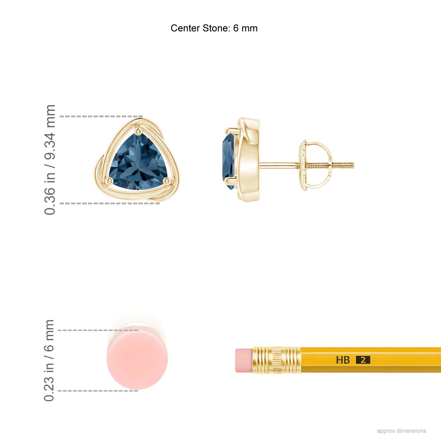 A - London Blue Topaz / 1.8 CT / 14 KT Yellow Gold