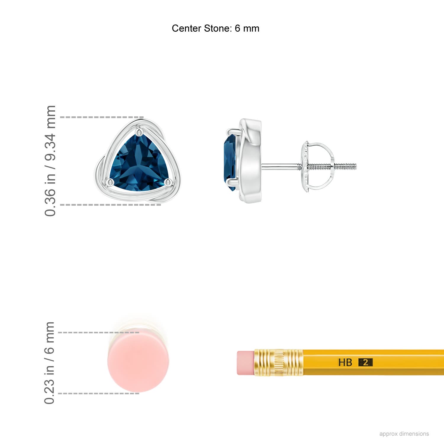 AAA - London Blue Topaz / 1.8 CT / 14 KT White Gold