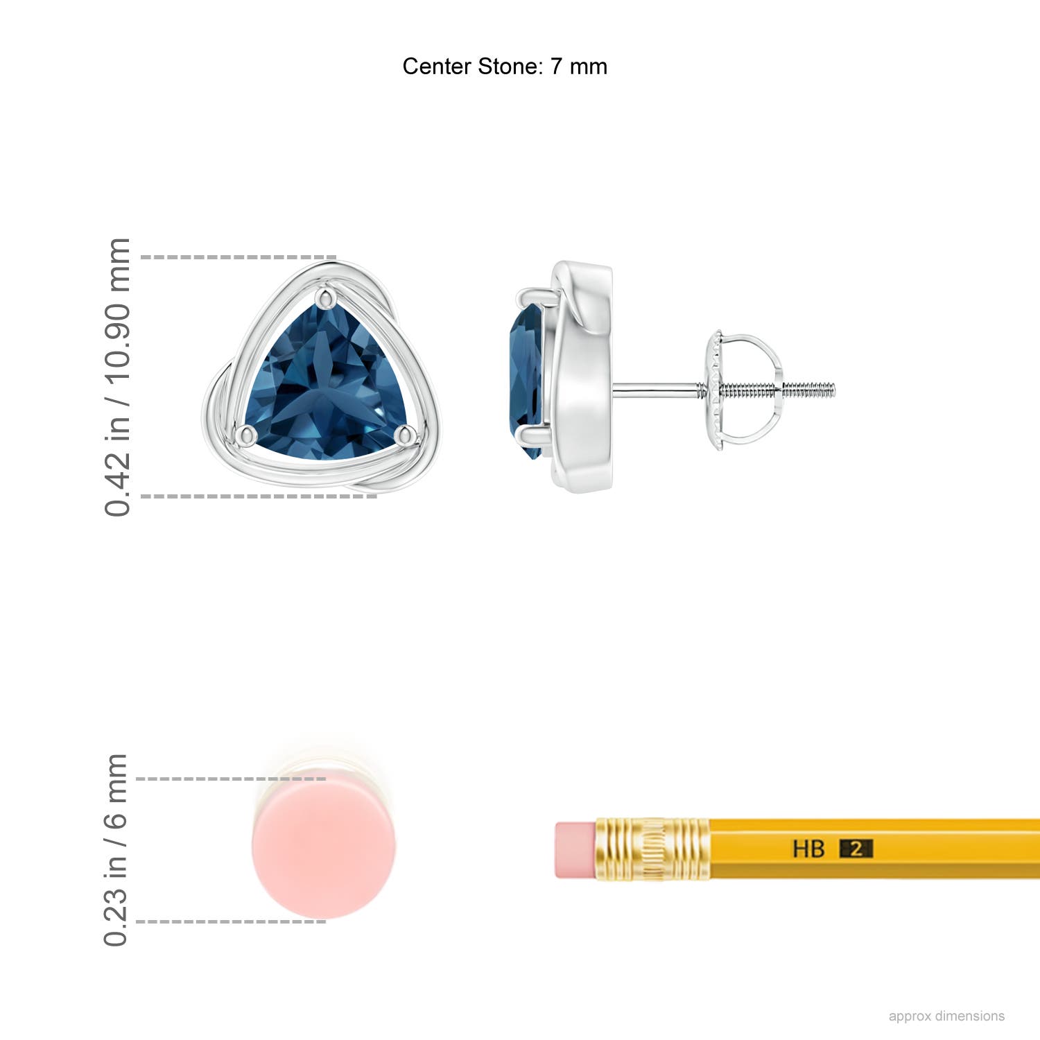 AA - London Blue Topaz / 2.6 CT / 14 KT White Gold