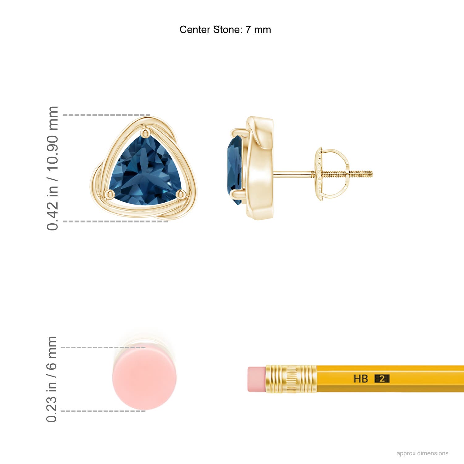 AA - London Blue Topaz / 2.6 CT / 14 KT Yellow Gold