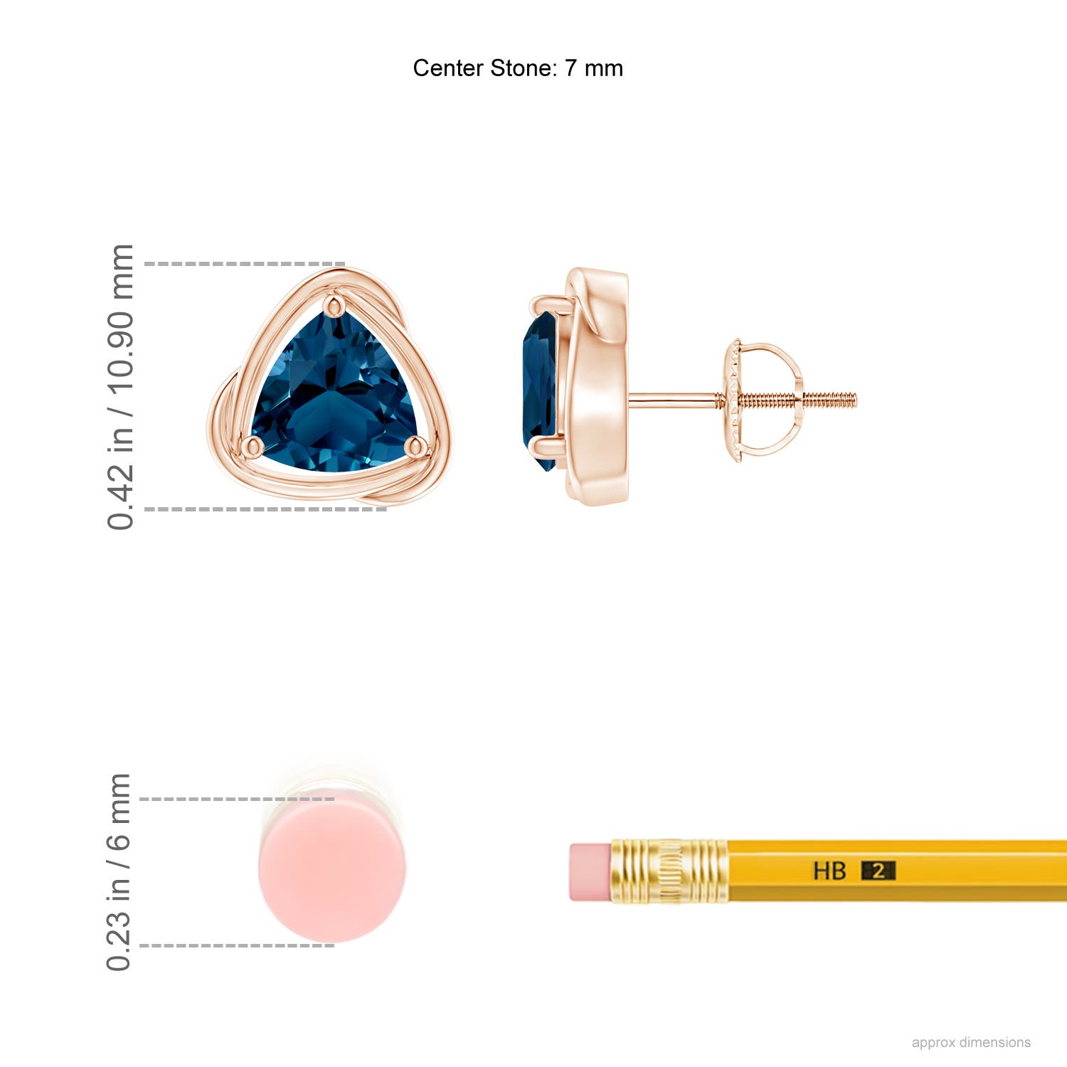 AAAA - London Blue Topaz / 2.6 CT / 14 KT Rose Gold