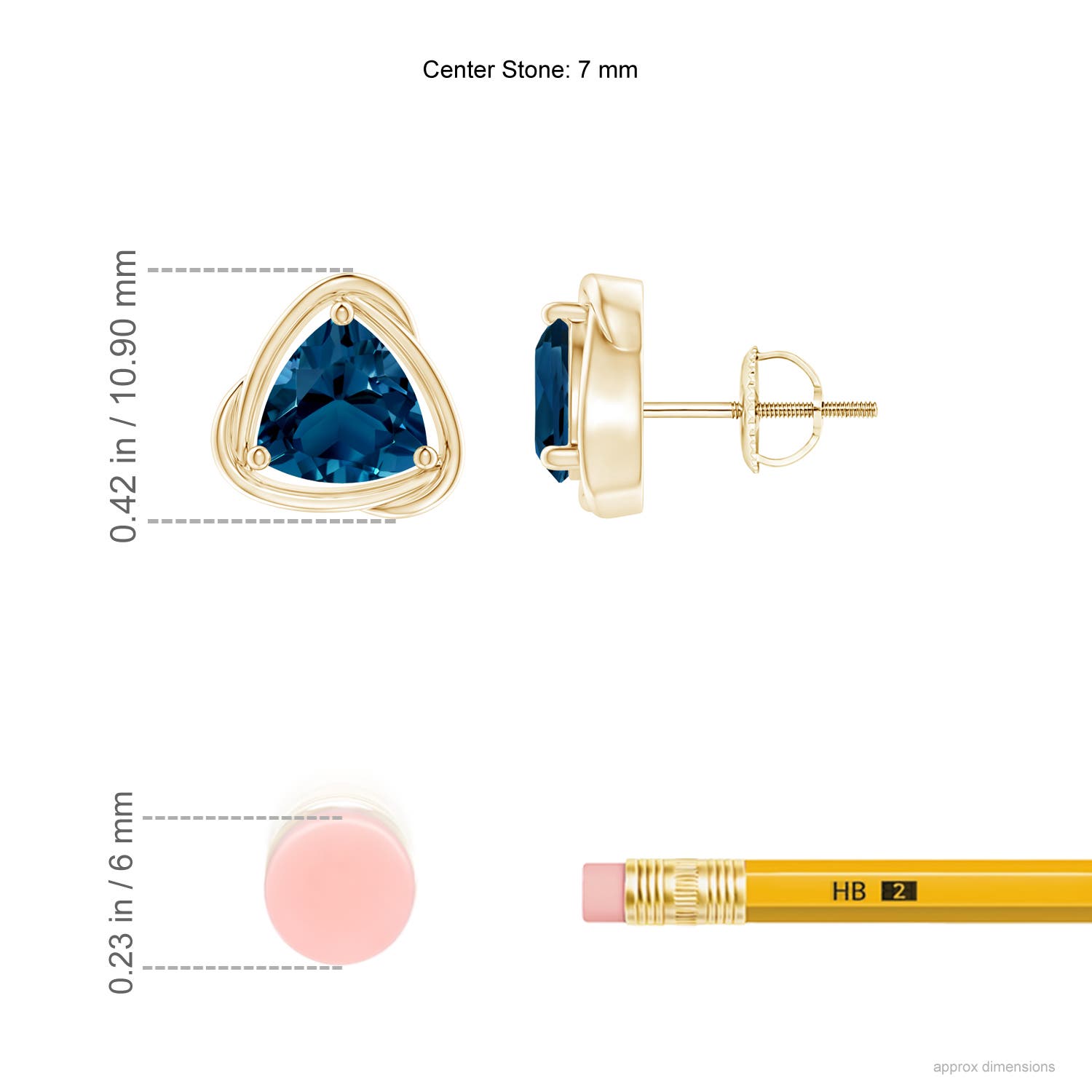 AAAA - London Blue Topaz / 2.6 CT / 14 KT Yellow Gold