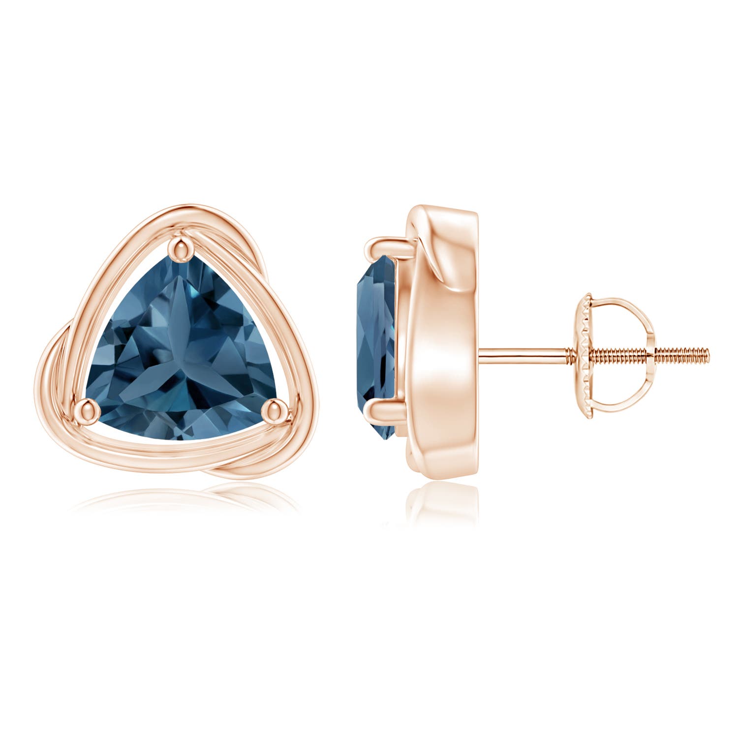 A - London Blue Topaz / 4.4 CT / 14 KT Rose Gold